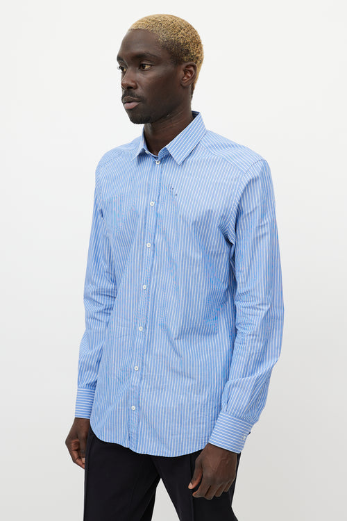 Dolce & Gabbana Blue & White Stripe Shirt