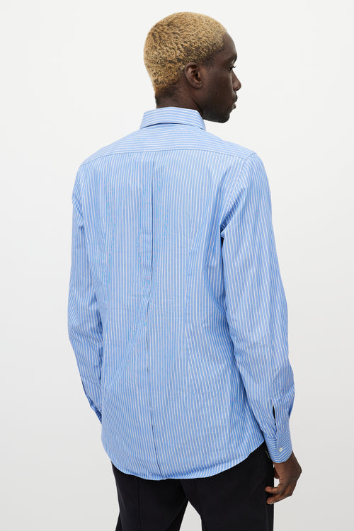 Dolce & Gabbana Blue & White Stripe Shirt
