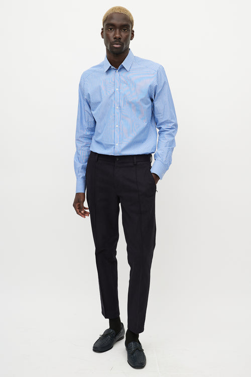 Dolce & Gabbana Blue & White Stripe Shirt