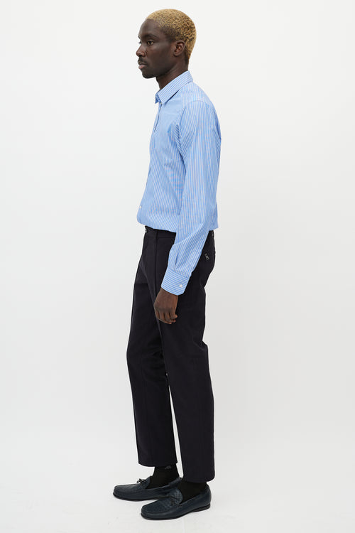 Dolce & Gabbana Blue & White Stripe Shirt
