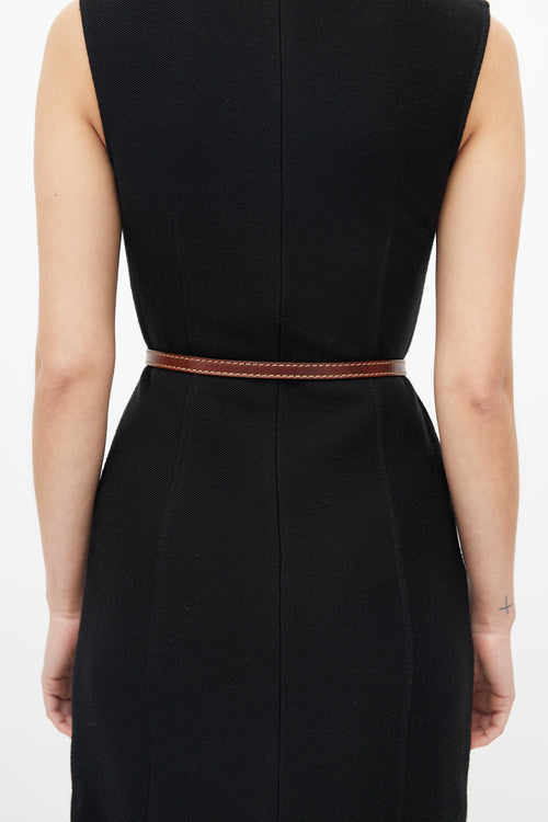 Dolce & Gabbana Brown & Orange Leather Belt