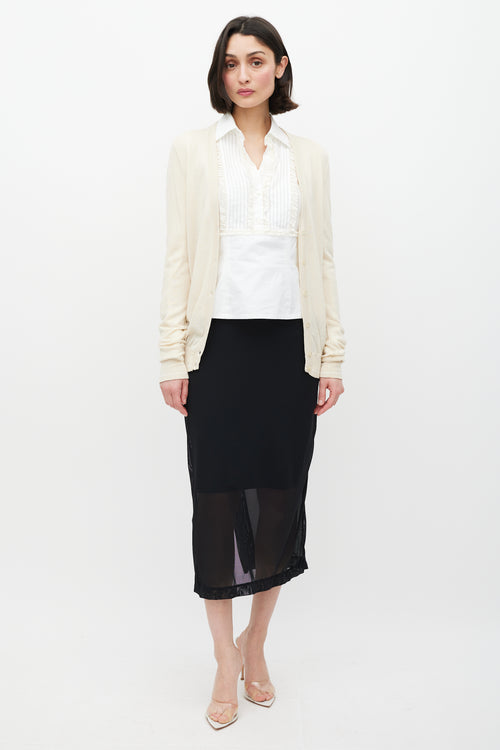 Dolce & Gabbana Cream Knit Cardigan