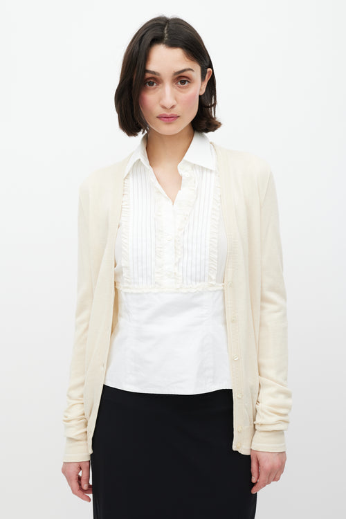 Dolce & Gabbana Cream Knit Cardigan