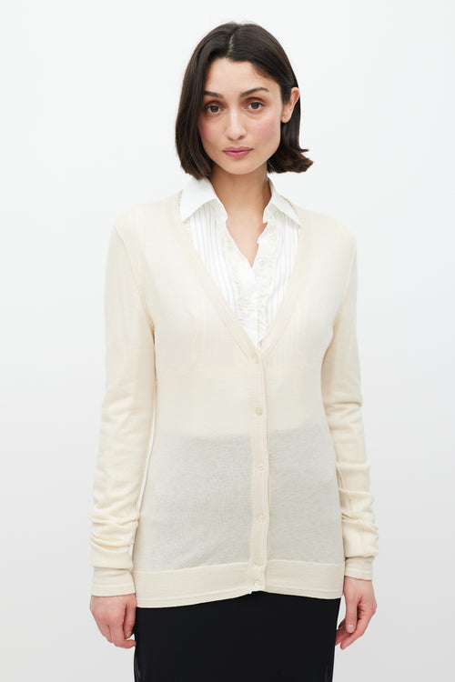 Dolce & Gabbana Cream Knit Cardigan