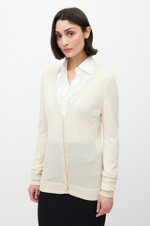 Dolce & Gabbana Cream Knit Cardigan