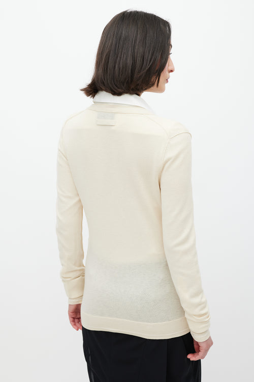 Dolce & Gabbana Cream Knit Cardigan