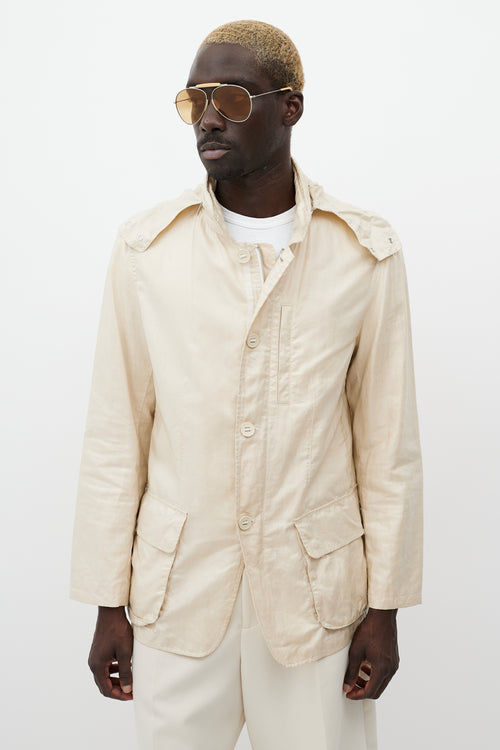 Armani Cream Waxed Cotton Jacket