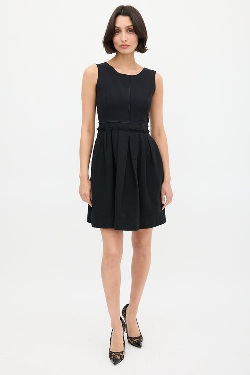 Dolce & Gabbana D&G Black Pleated Mini Dress