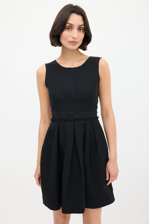 Dolce & Gabbana D&G Black Pleated Mini Dress