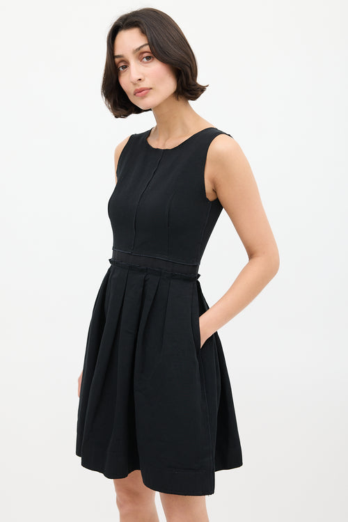 Dolce & Gabbana D&G Black Pleated Mini Dress