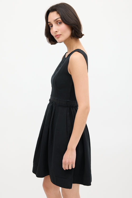 Dolce & Gabbana D&G Black Pleated Mini Dress