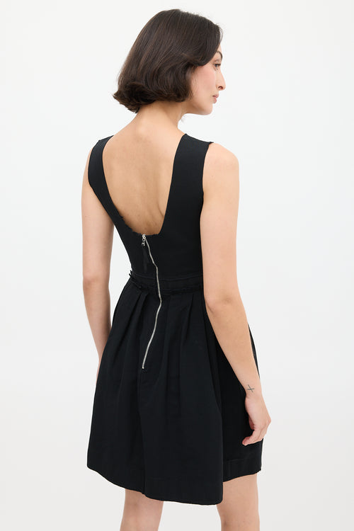 Dolce & Gabbana D&G Black Pleated Mini Dress