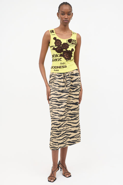 Dolce & Gabbana D&G Crochet Flower Tank Top