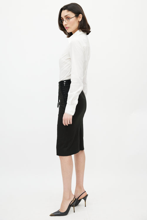 Dolce & Gabbana D&G White Lace Trim Shirt
