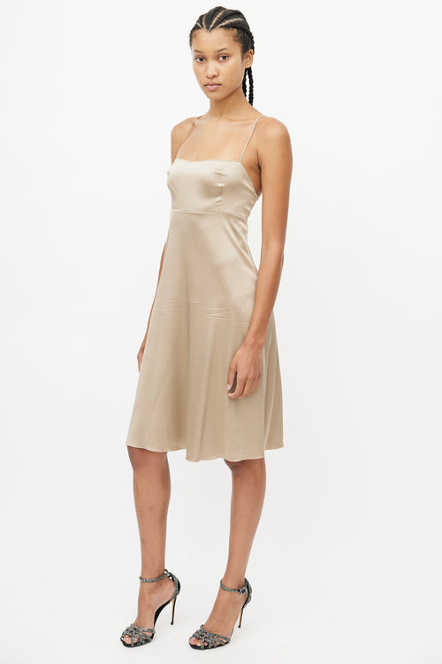 Dolce & Gabbana Gold Satin Mini Dress