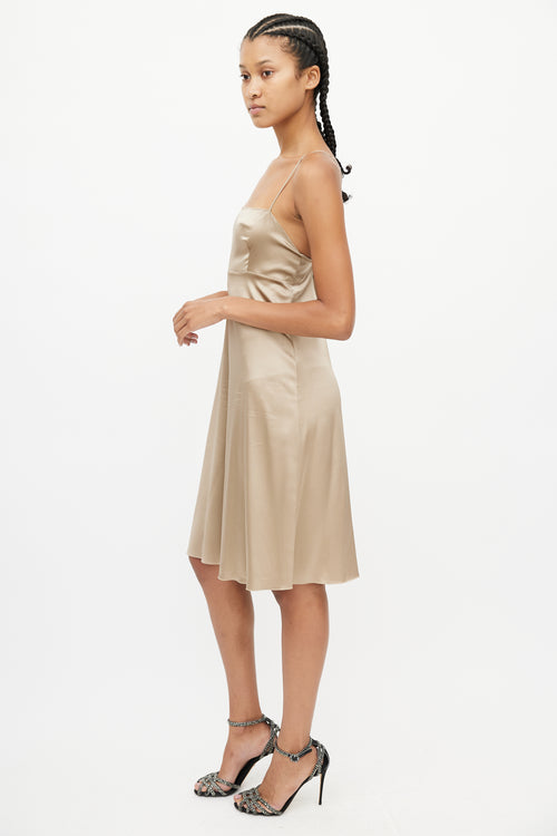 Dolce & Gabbana Gold Satin Mini Dress