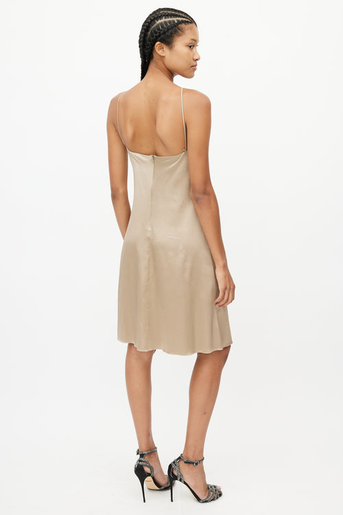 Dolce & Gabbana Gold Satin Mini Dress