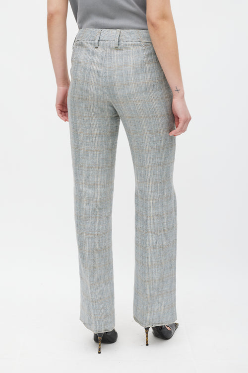 Dolce & Gabbana Grey & Beige Linen Two Piece Suit