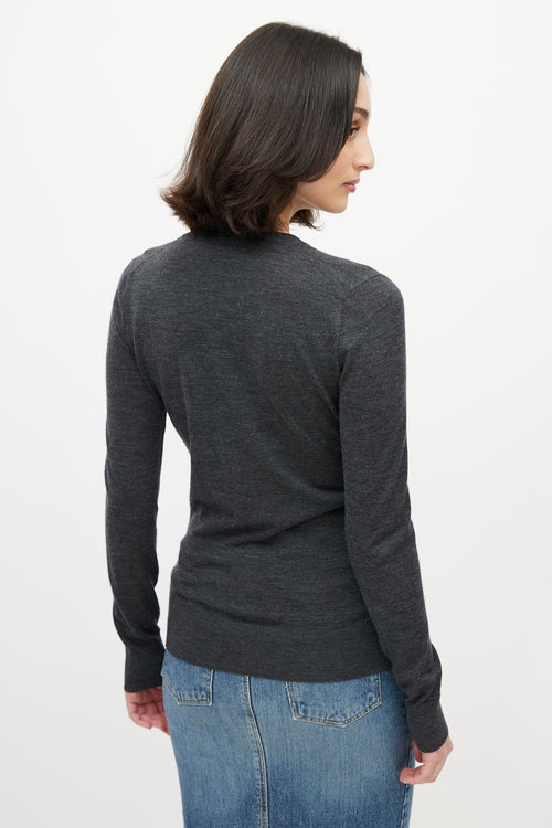 Dolce & Gabbana Grey & Black Lace Cardigan
