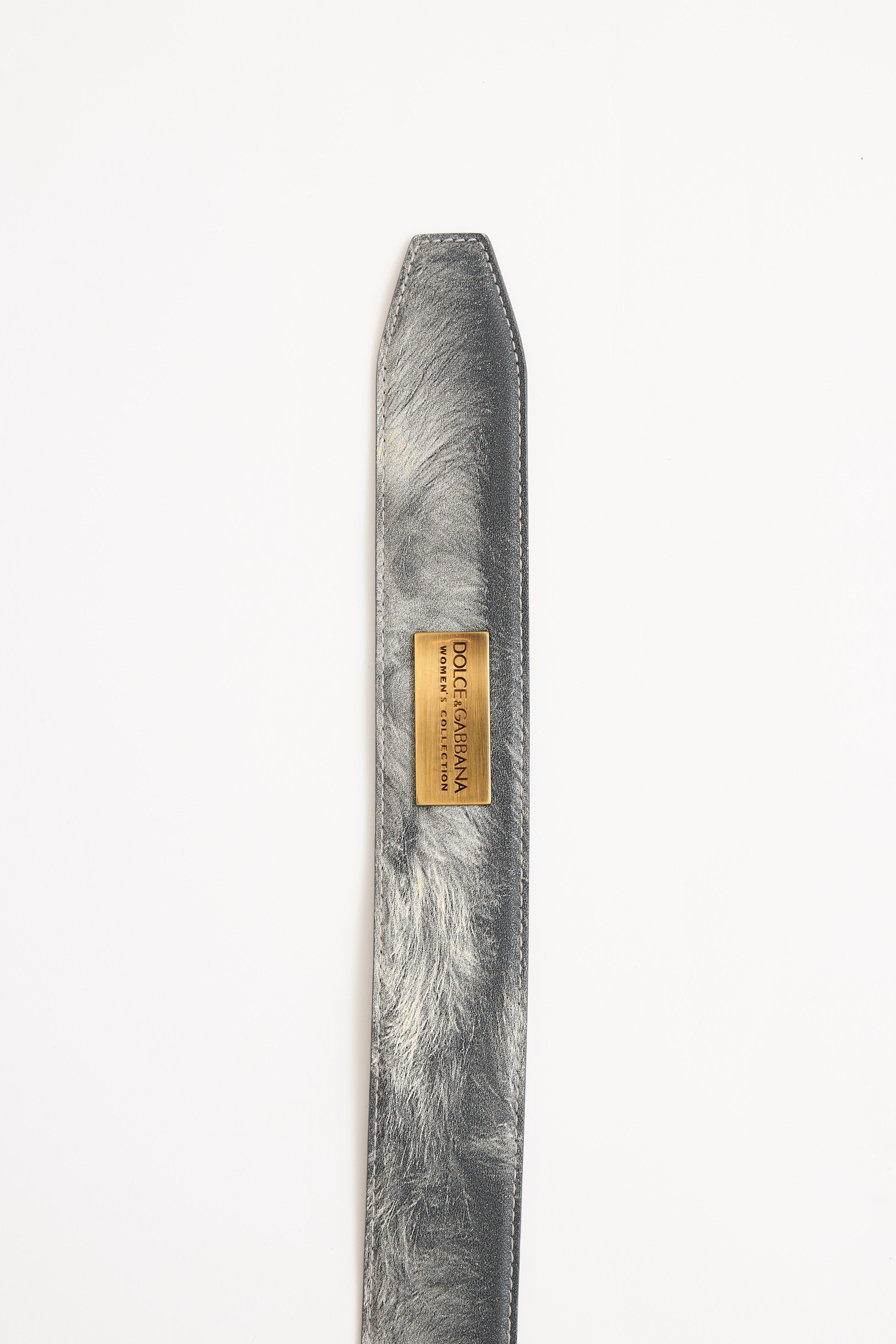 Dolce & Gabbana Leather Brushed Belt