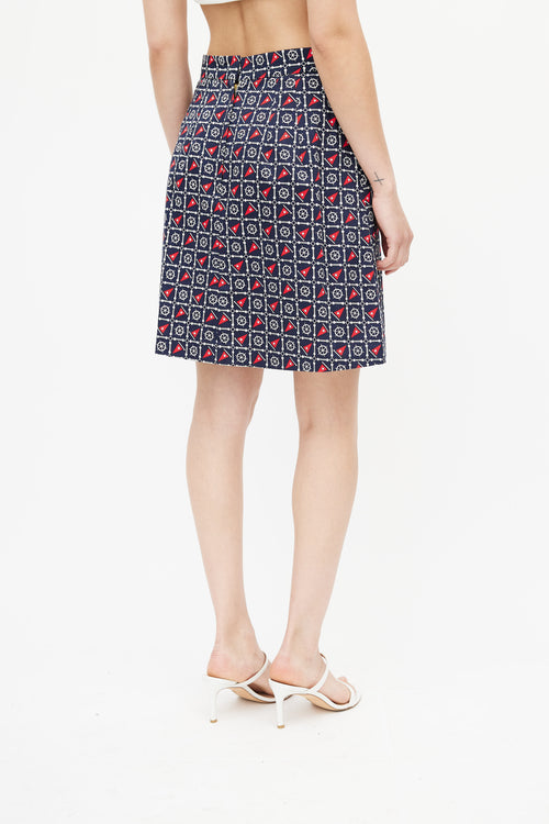 Dolce & Gabbana Navy & Multi Nautical Skirt