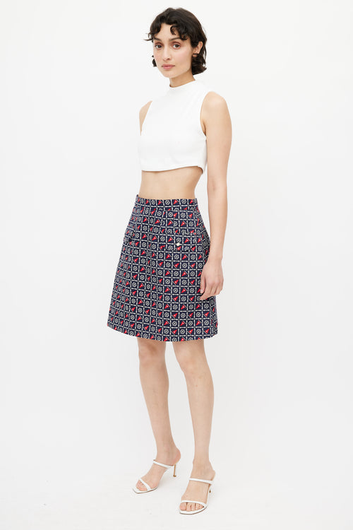 Dolce & Gabbana Navy & Multi Nautical Skirt