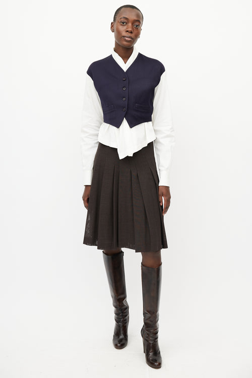 Dolce & Gabbana Navy & White Vest Top