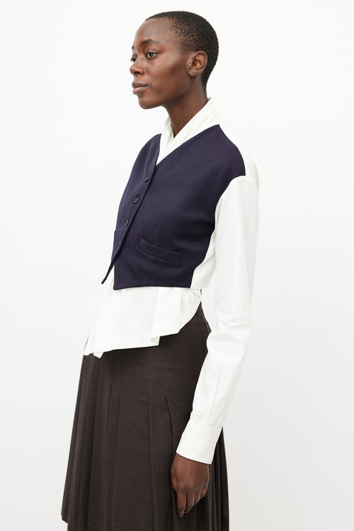 Dolce & Gabbana Navy & White Vest Top