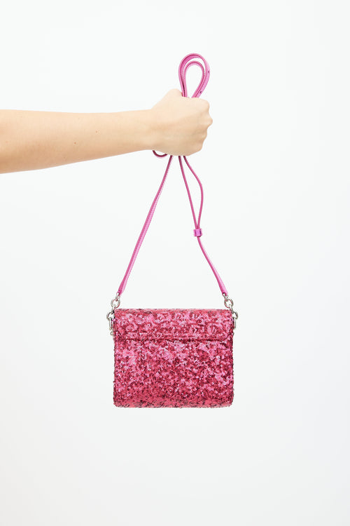 Dolce & Gabbana Pink Metallic Sequin Bag