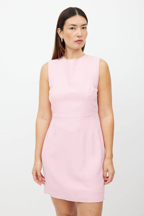 Dolce & Gabbana Pink Sleeveless Stitch Dress