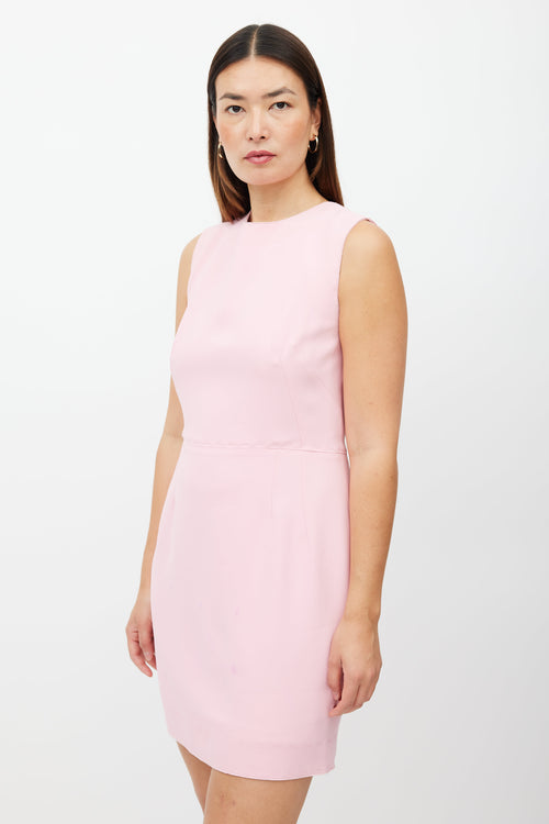 Dolce & Gabbana Pink Sleeveless Stitch Dress