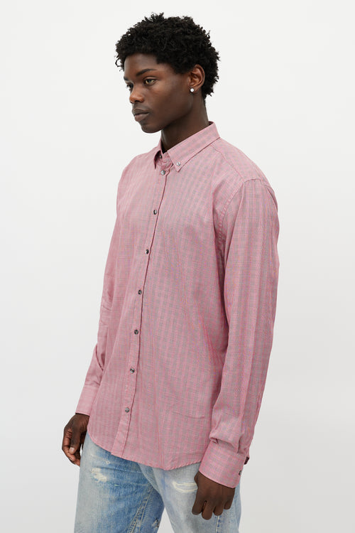 Dolce & Gabbana Red & White Check Shirt