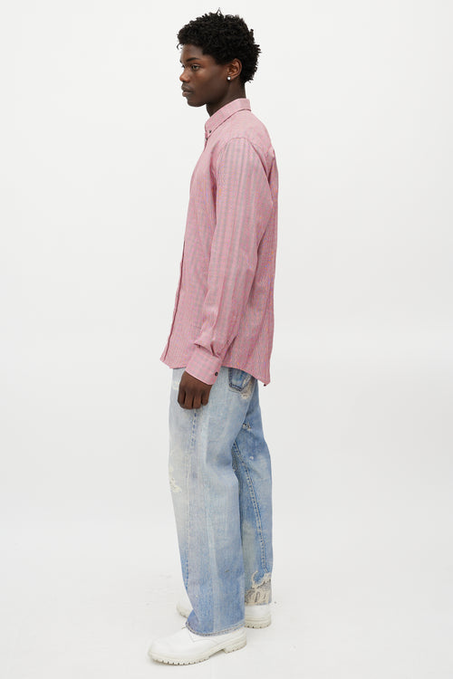 Dolce & Gabbana Red & White Check Shirt