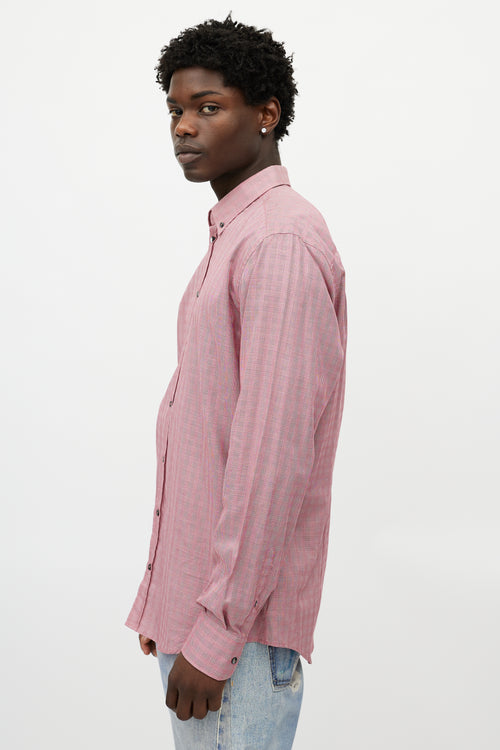 Dolce & Gabbana Red & White Check Shirt
