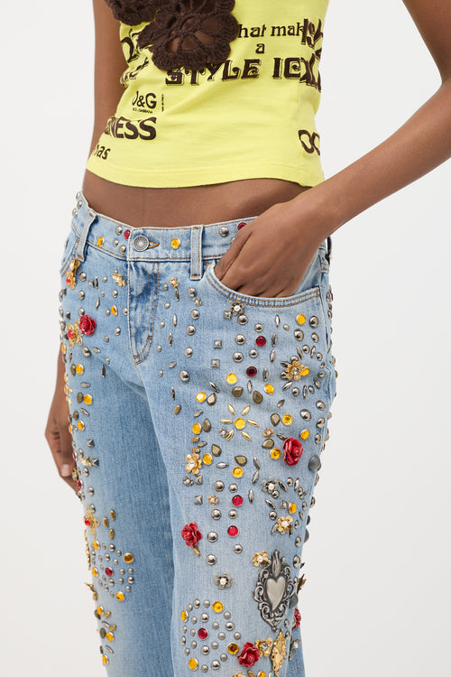 Dolce & Gabbana Spring 2015 Embellished Jeans