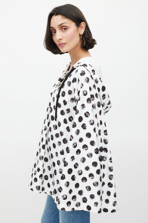 Dolce & Gabbana White & Black Polka Dot Rain Cape
