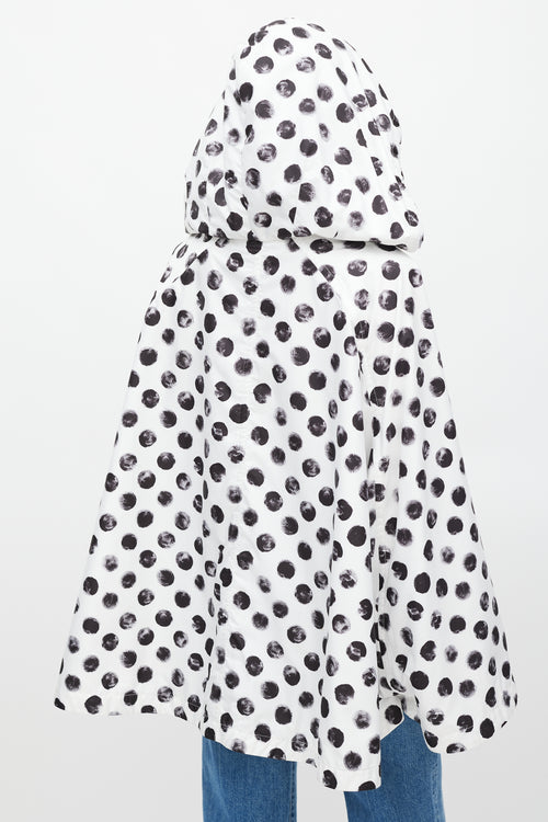 Dolce & Gabbana White & Black Polka Dot Rain Cape