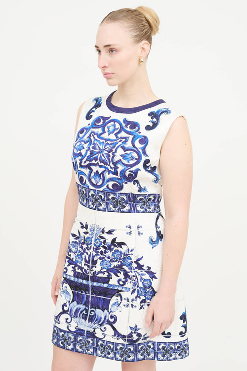 Dolce & Gabbana Pattern Sleeveless Dress