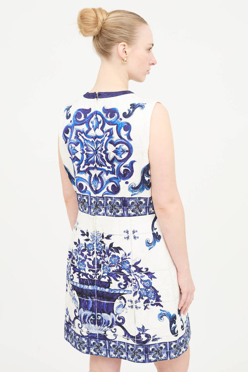 Dolce & Gabbana Pattern Sleeveless Dress