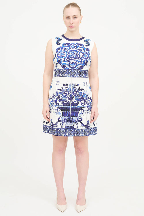 Dolce & Gabbana Pattern Sleeveless Dress