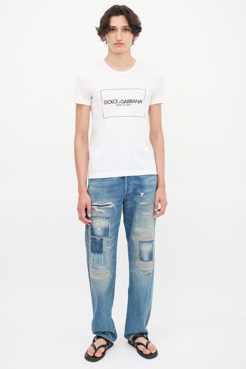 Dolce & Gabbana White Box Logo & Label T-Shirt