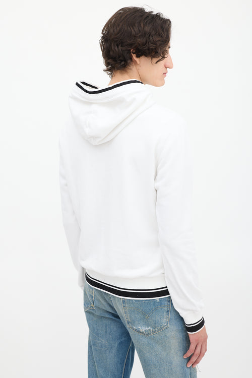 Dolce & Gabbana White Crown Logo Hoodie