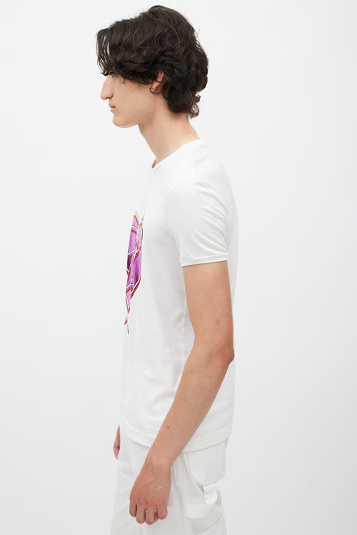 Dolce & Gabbana White & Multicolour Love Print T-Shirt