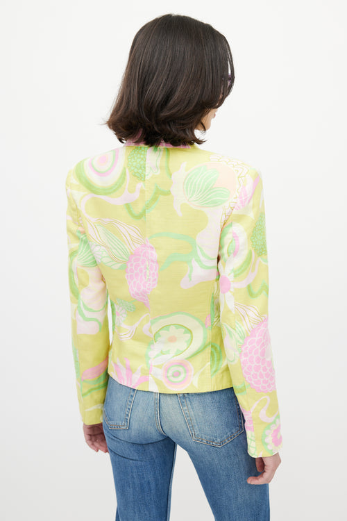 Dolce & Gabbana Yellow & Multi Floral Blazer
