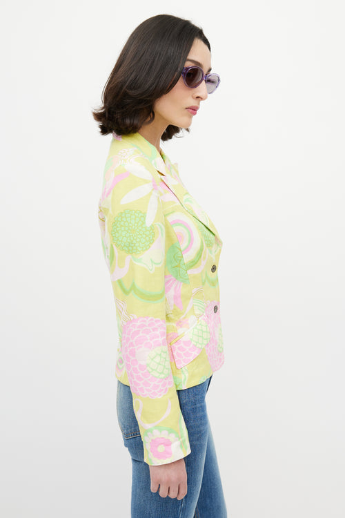 Dolce & Gabbana Yellow & Multi Floral Blazer