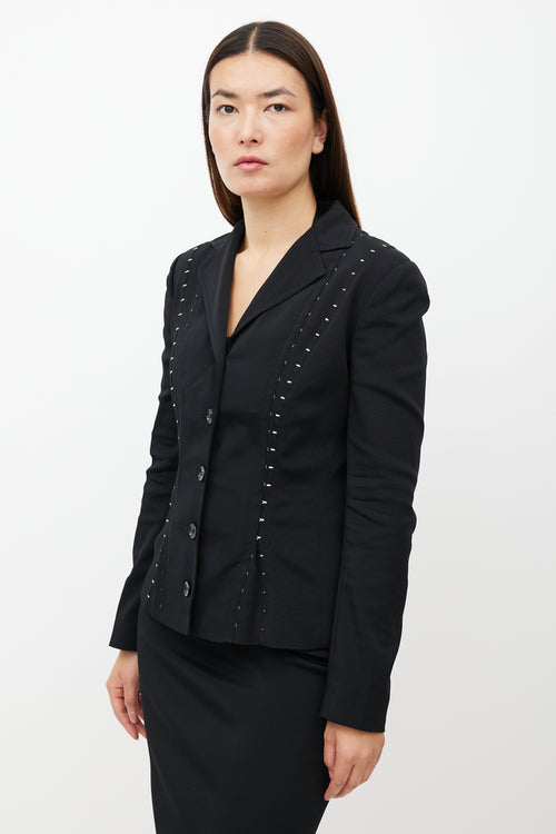 Dolce & Gabbana Black & Silver Two-Piece Suit