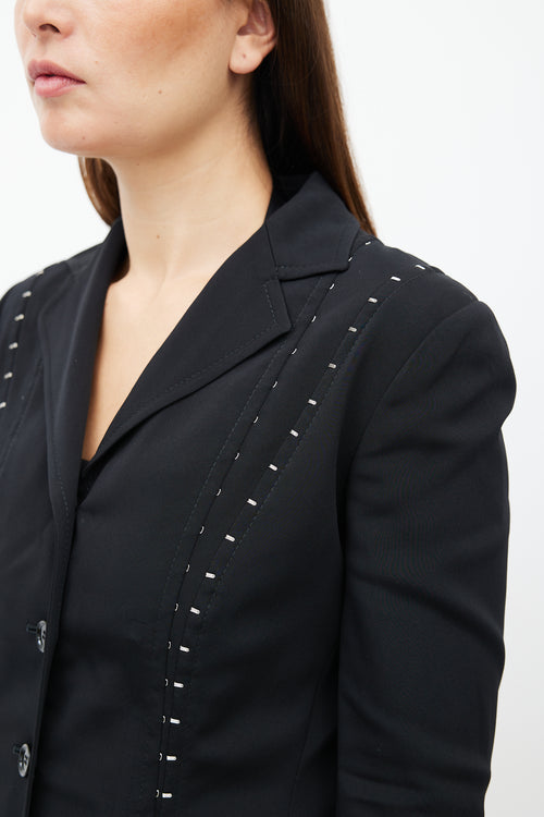 Dolce & Gabbana Black & Silver Two-Piece Suit