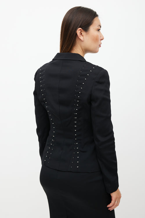 Dolce & Gabbana Black & Silver Two-Piece Suit