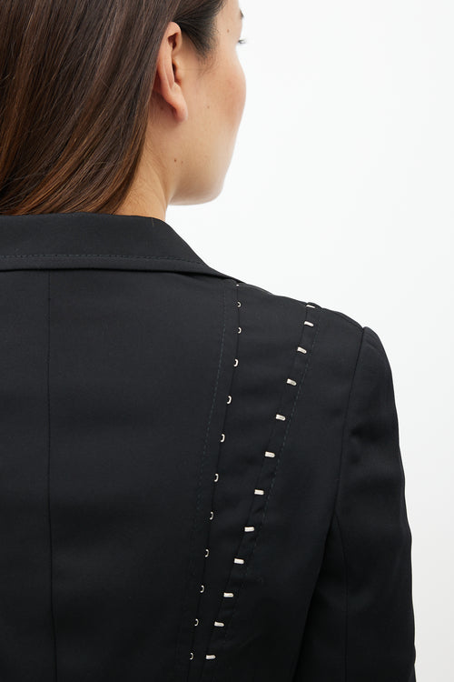 Dolce & Gabbana Black & Silver Two-Piece Suit