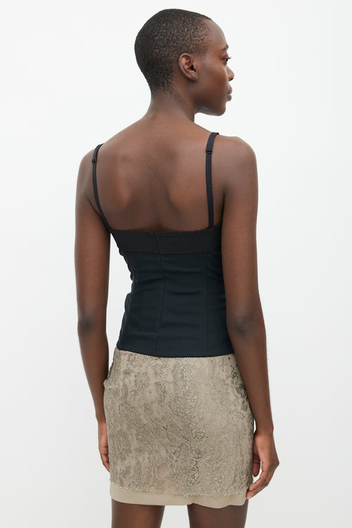 Dolce & Gabbana Black Lace Corset Top